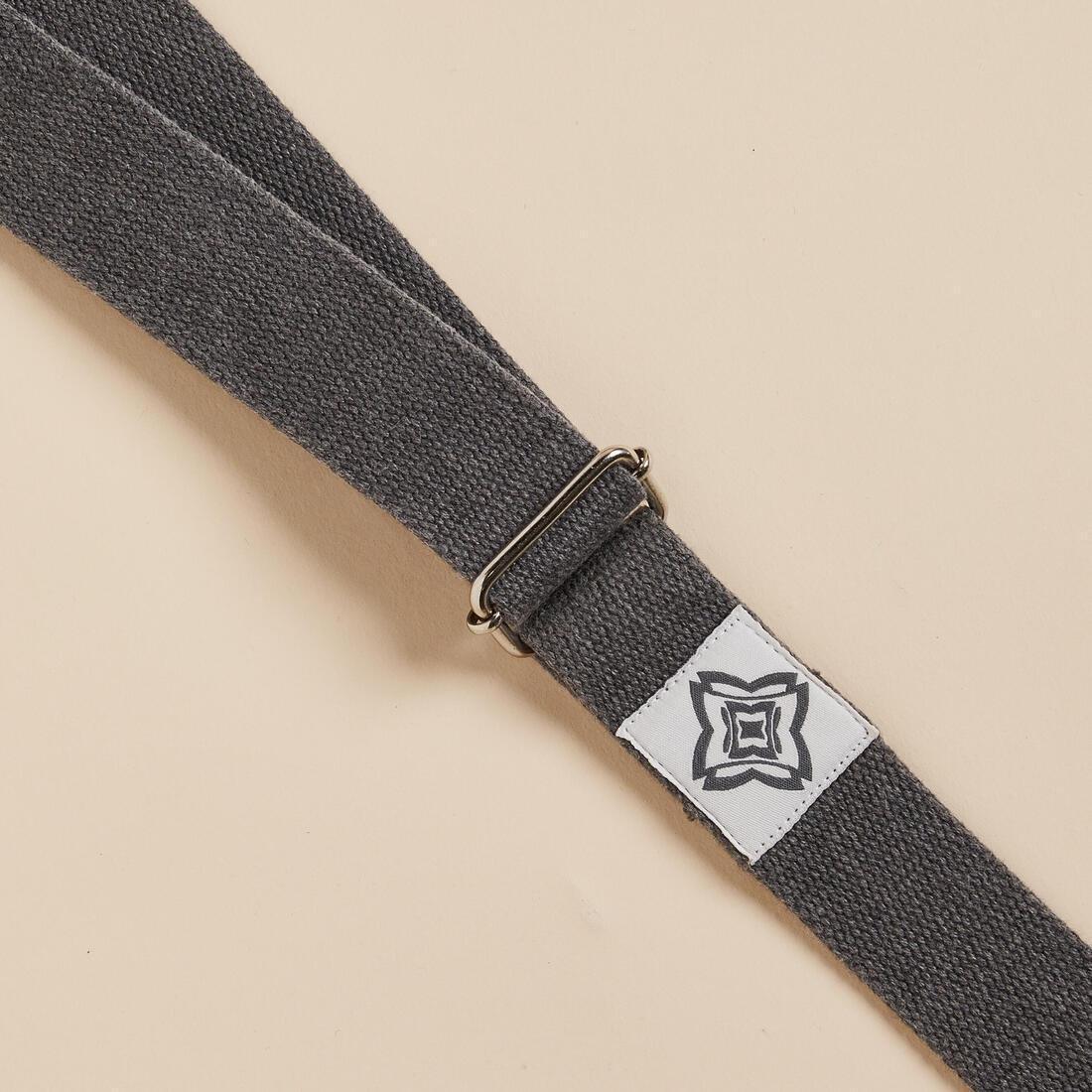 Organic Cotton Yoga Strap, Grey, No Color, large image number 3