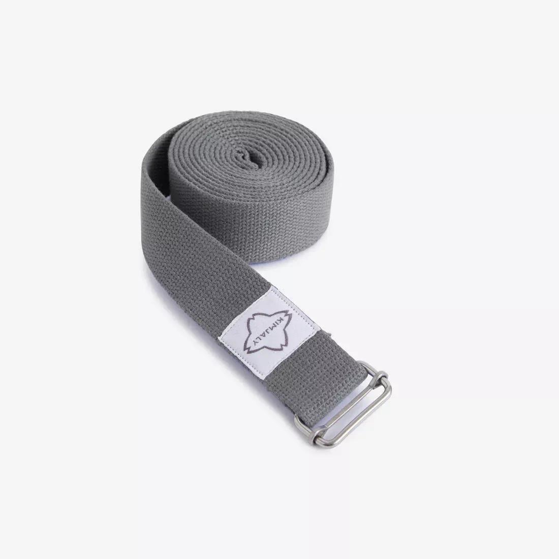 KIMJALY - Organic Cotton Yoga Strap, Grey