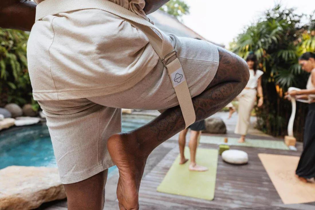 Organic Cotton Yoga Strap, Grey, No Color, large image number 11