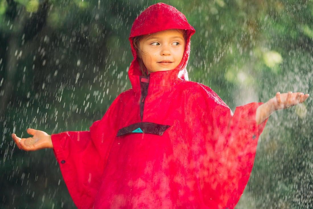 Kids Unisex Waterproof Poncho, Navy, No Color, large image number 7