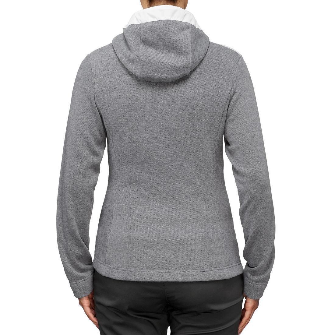 Womens Hiking Hooded Sweatshirt - Nh100 Hybrid, Pewter, , large image number 3