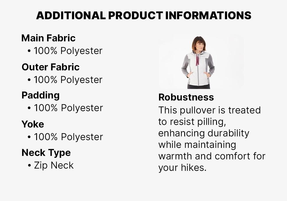 Womens Hiking Hooded Sweatshirt - Nh100 Hybrid, Pewter, No Color, medium