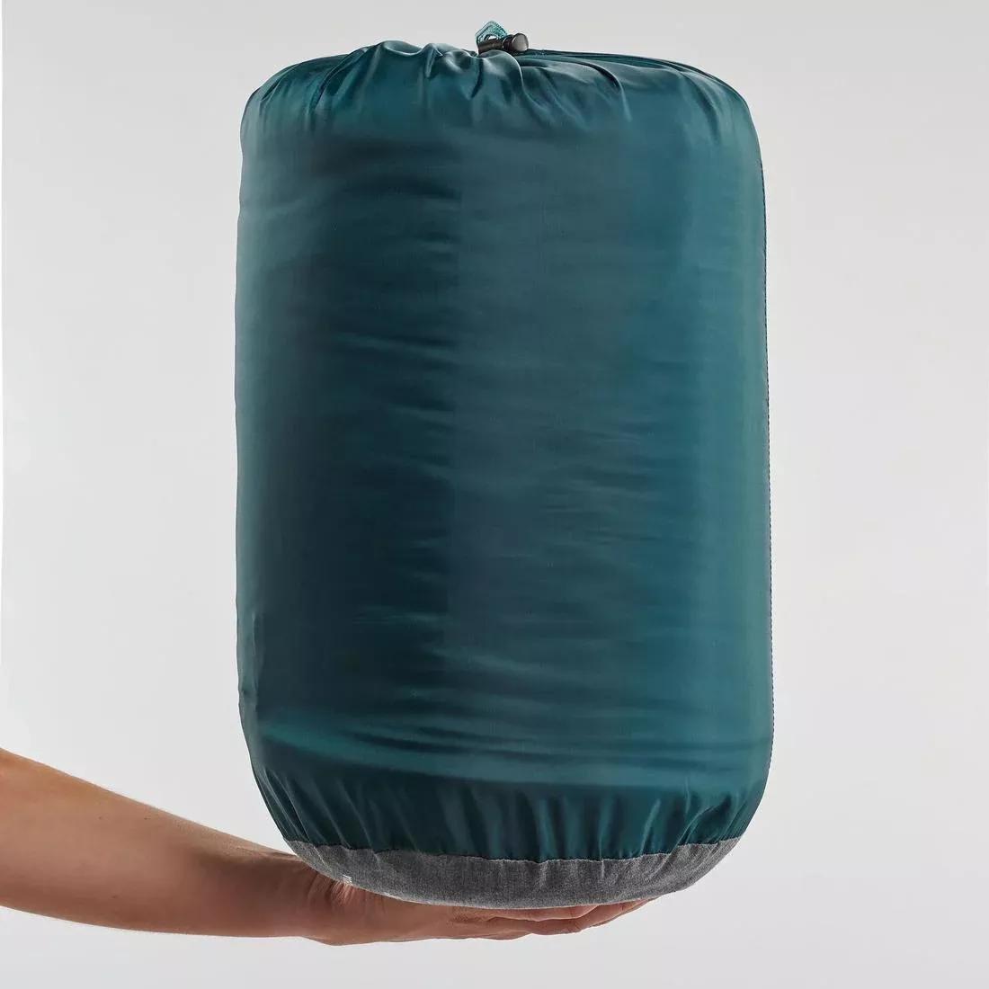 Cotton Camping Sleeping Bag Arpenaz 10C Cotton, Beige, No Color, large image number 3