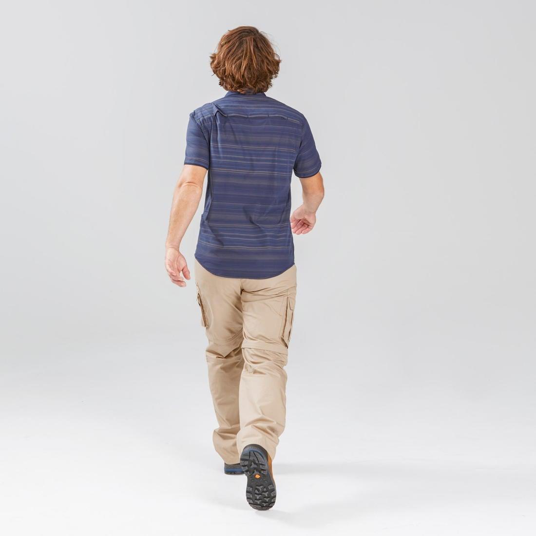 Travel 100 Fresh Men's Short-Sleeved Shirt, Asphalt Blue, No Color, large image number 6
