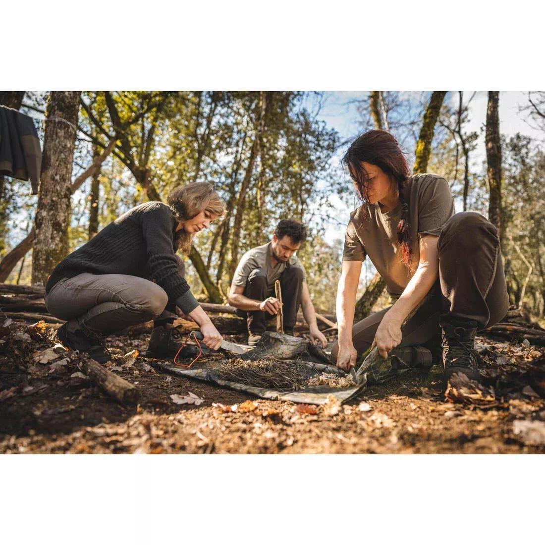 Breathable High-Fitting Leather Hunting Boots - Crosshunt 100 D, Brown, 5401_000, large image number 6