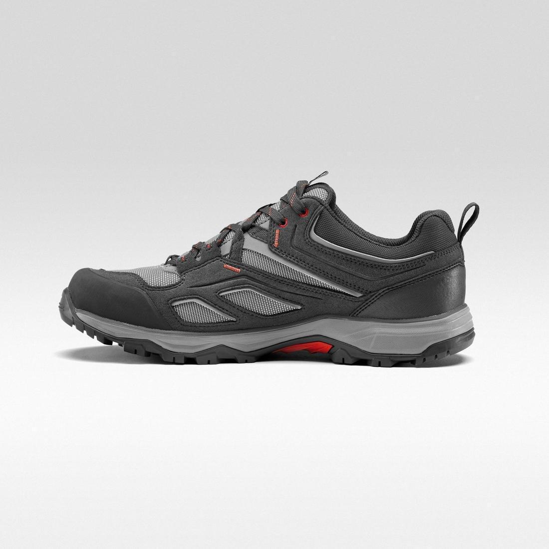 Mens Waterproof Walking Shoes, Carbon Grey, , large image number 2
