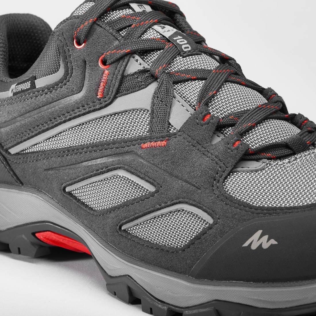 Mens Waterproof Walking Shoes, Carbon Grey, , large image number 4