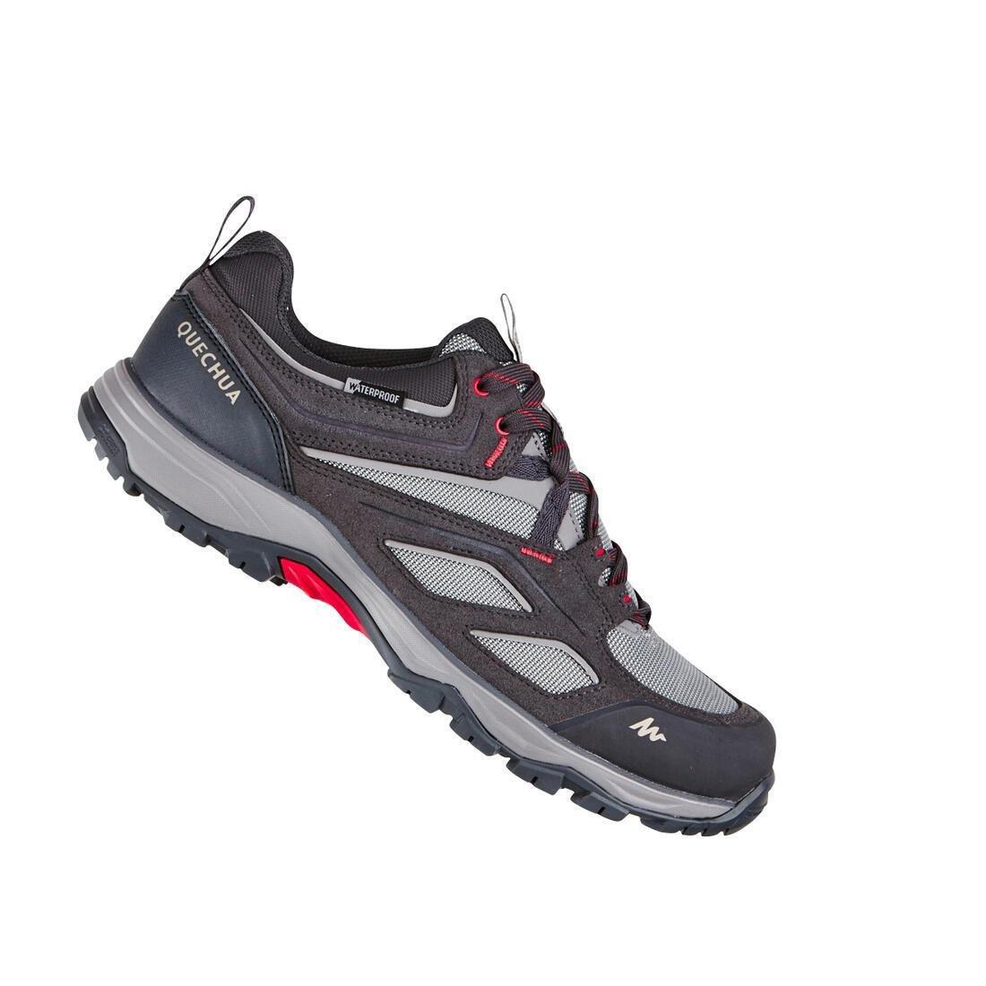 Mens Waterproof Walking Shoes, Carbon Grey, , large image number 5
