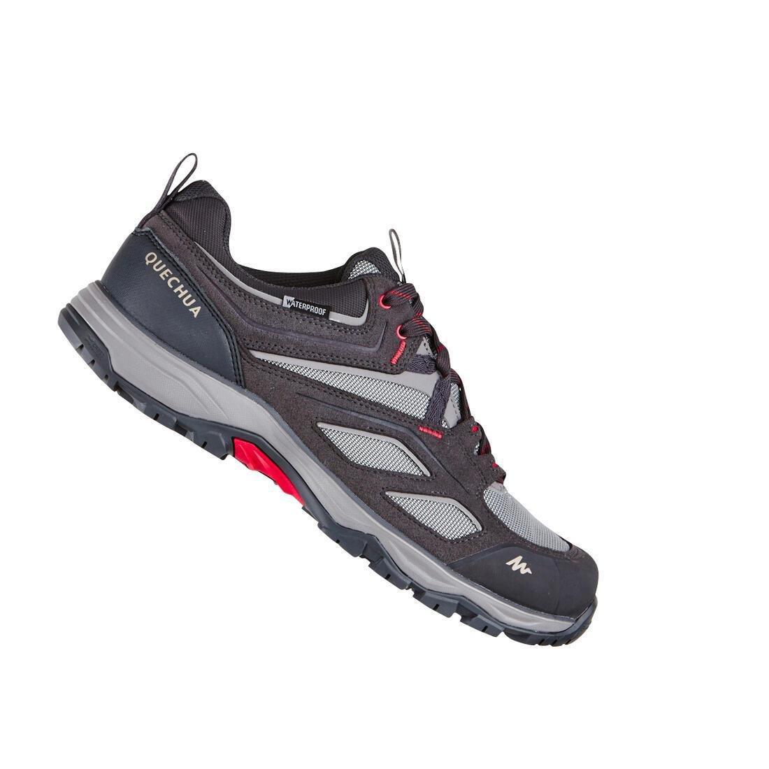 Mens Waterproof Walking Shoes, Carbon Grey, , large image number 6
