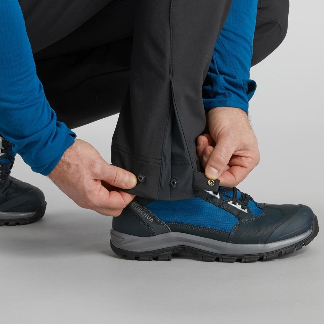 Men Warm Water-Repellent Snow Hiking Trousers Sh100 X-Warm, Grey, No Color, large image number 4
