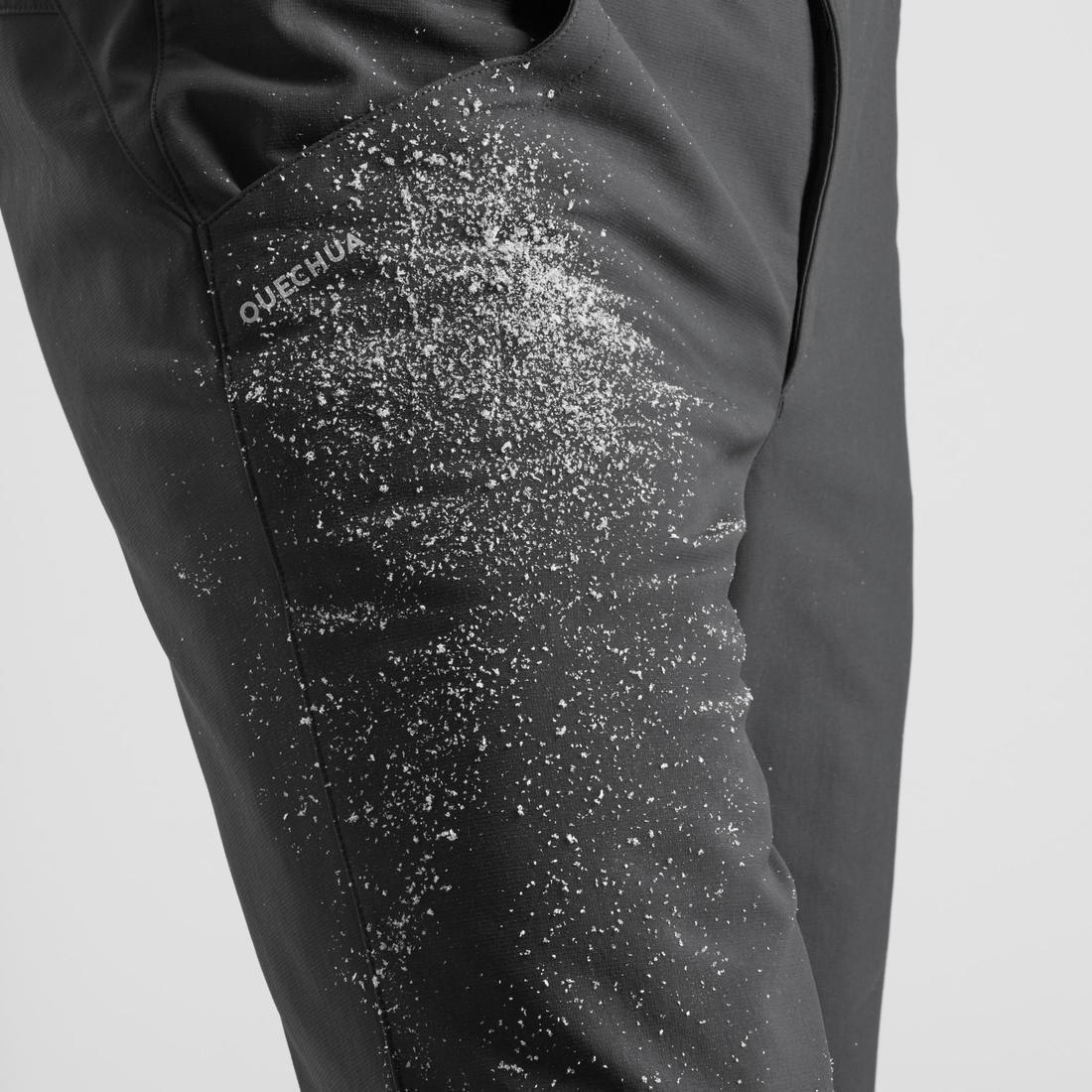 Men Warm Water-Repellent Snow Hiking Trousers Sh100 X-Warm, Grey, No Color, large image number 6