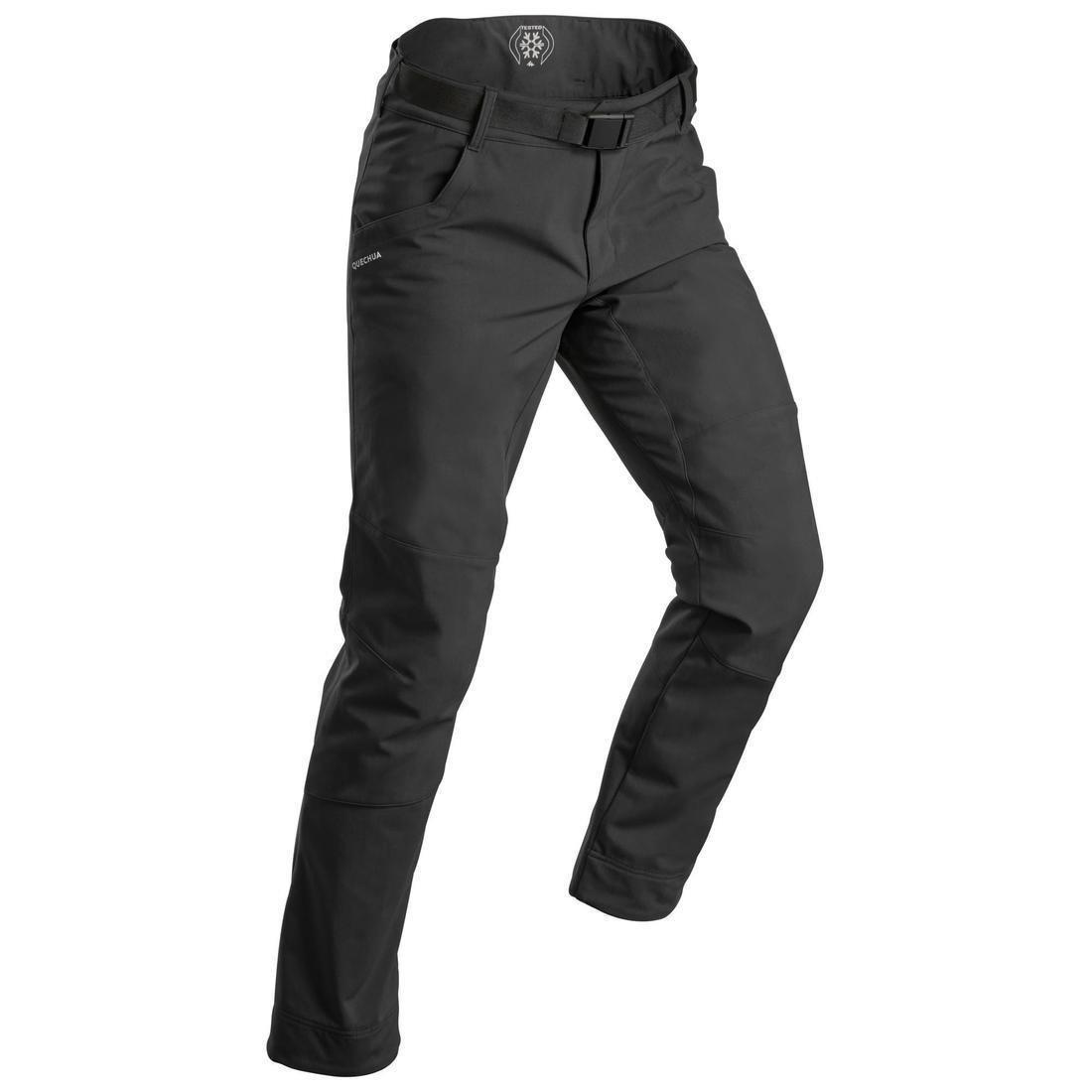 Men Warm Water-Repellent Snow Hiking Trousers Sh100 X-Warm, Grey, No Color, large image number 9