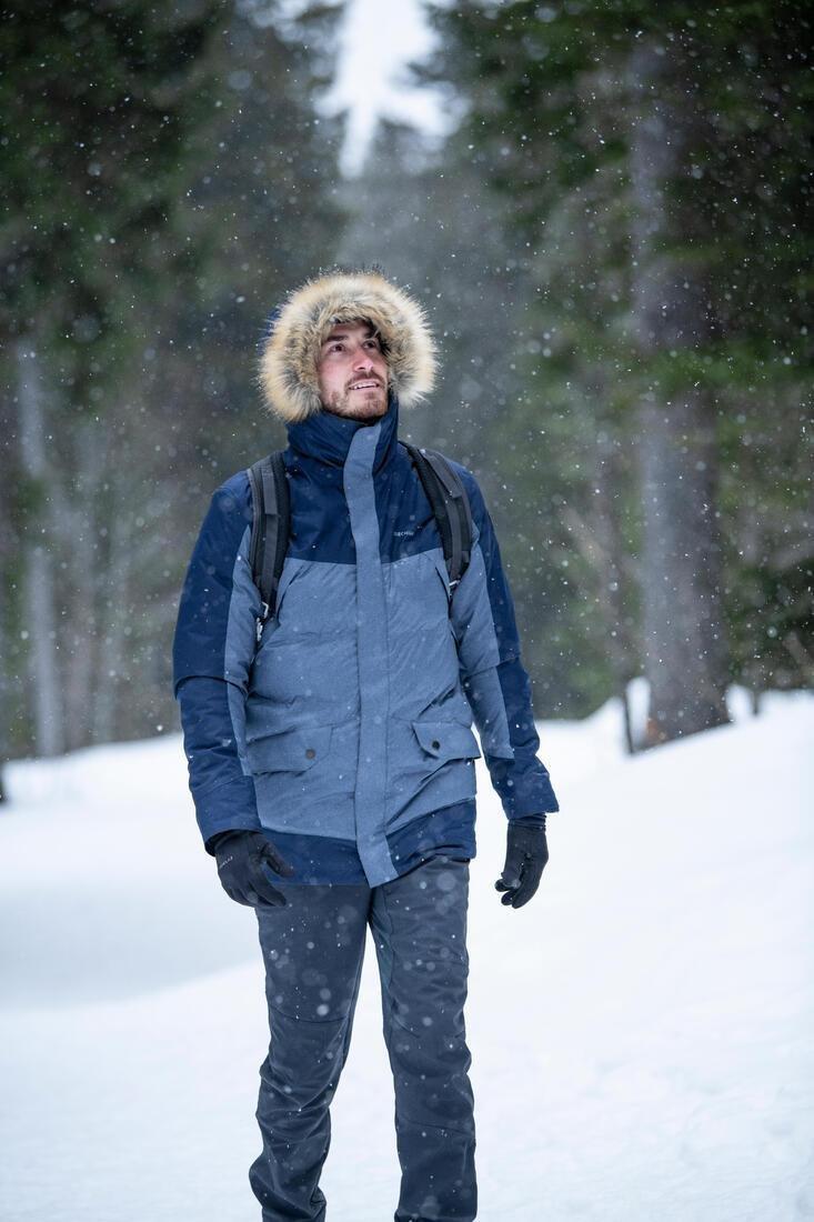 Men Warm Water-Repellent Snow Hiking Trousers Sh100 X-Warm, Grey, , large image number 14