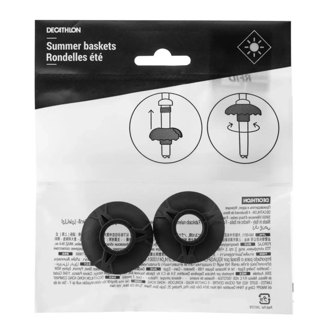 Set Of Two Summer Baskets For Hiking Poles, Black, No Color, large image number 0