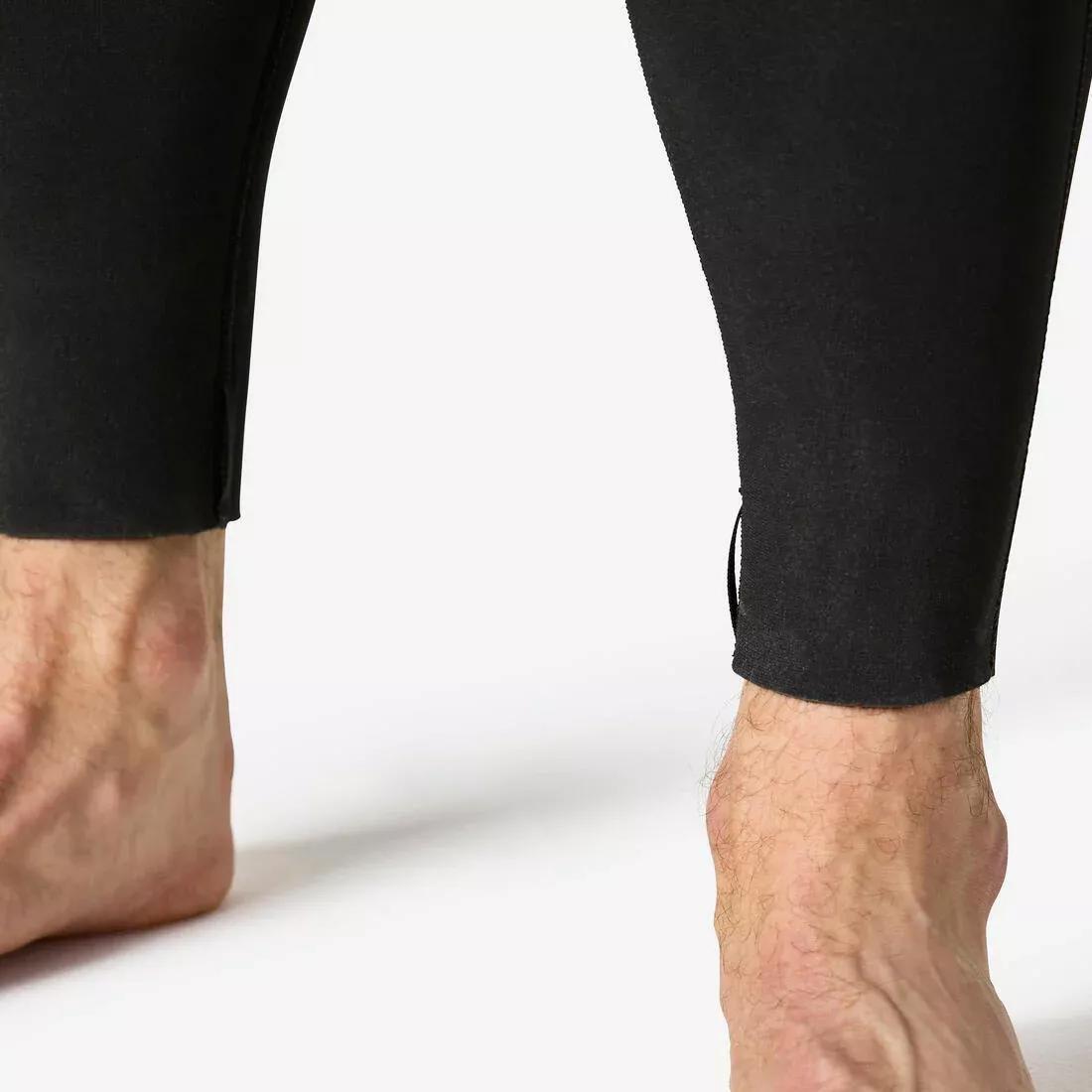 Men Surfing 4/3 mm Neoprene Wetsuit - 100, Black, No Color, large image number 4