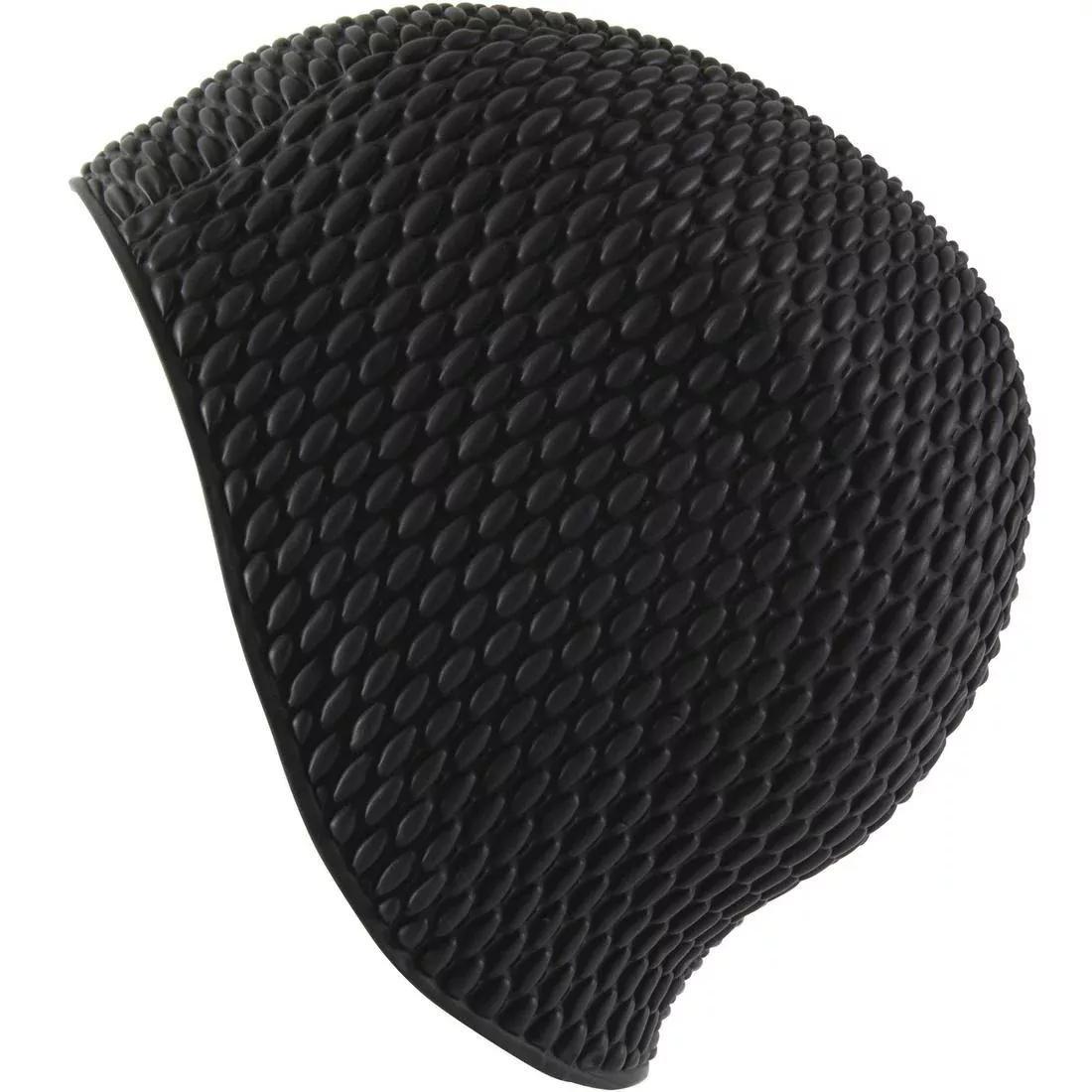 Embossed Swimming Cap, Black, No Color, large image number 7
