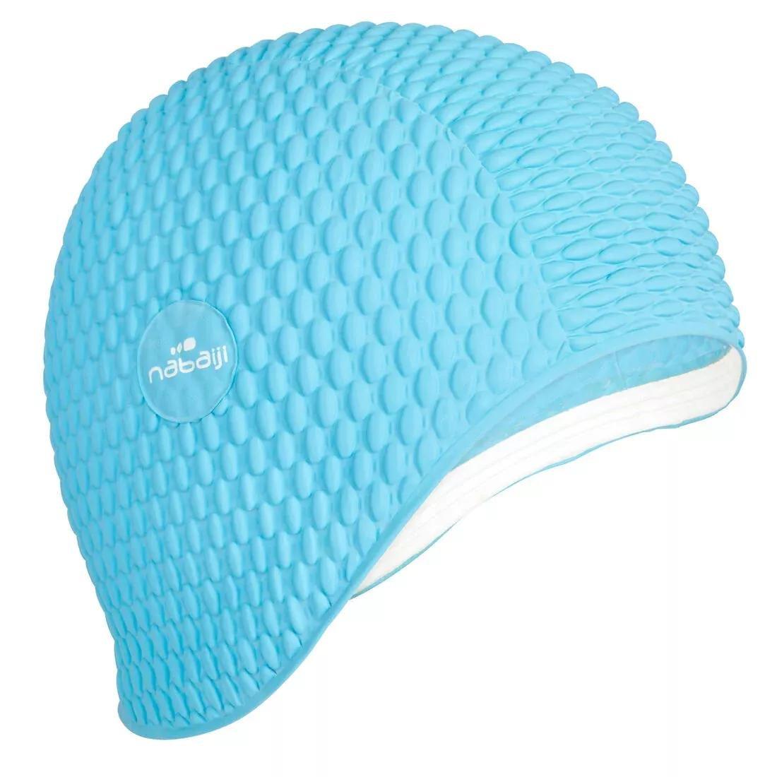 Embossed Swimming Cap, Black, No Color, large image number 8