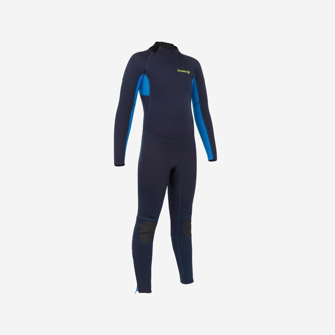 Kids Boys Full Wetsuit - 100 2/2 - Navy, Navy, No Color, medium