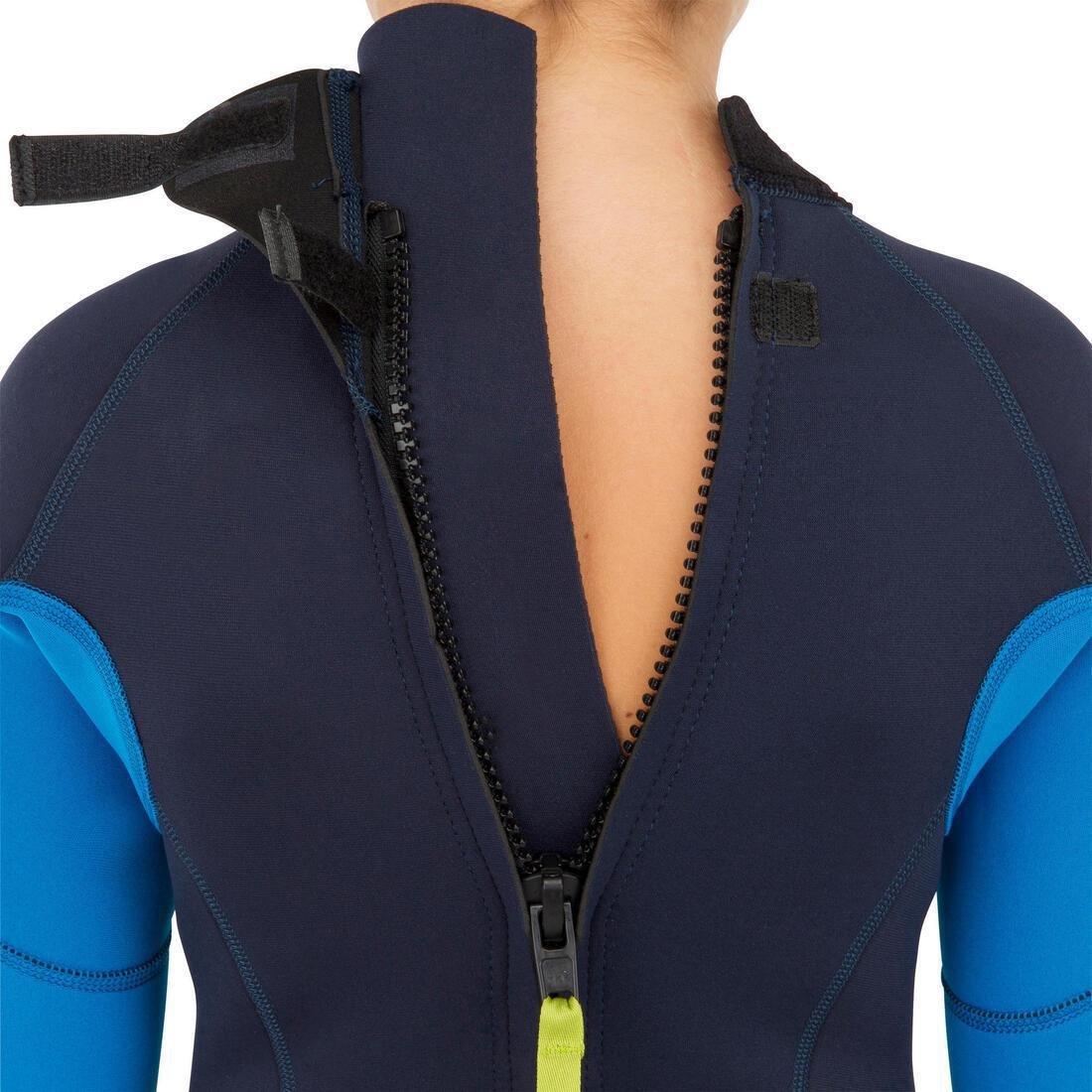 Kids Boys Full Wetsuit - 100 2/2 - Navy, Navy, , large image number 4