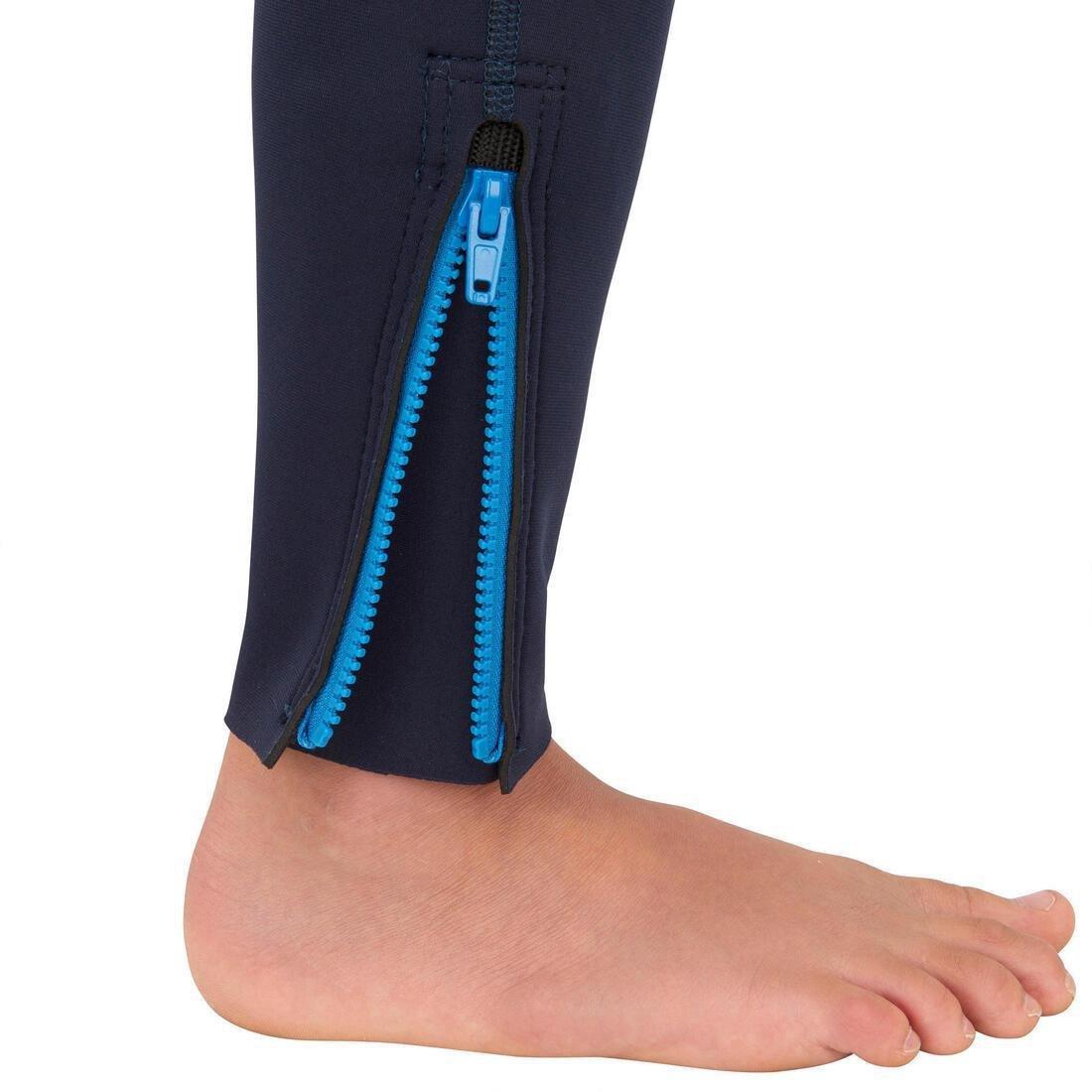 Kids Boys Full Wetsuit - 100 2/2 - Navy, Navy, No Color, medium