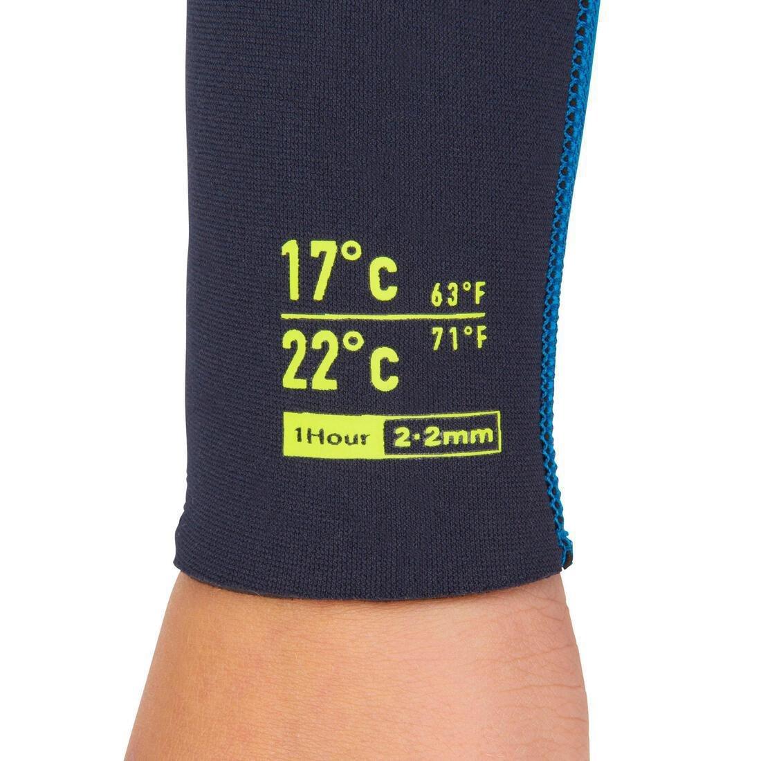 Kids Boys Full Wetsuit - 100 2/2 - Navy, Navy, , large image number 9