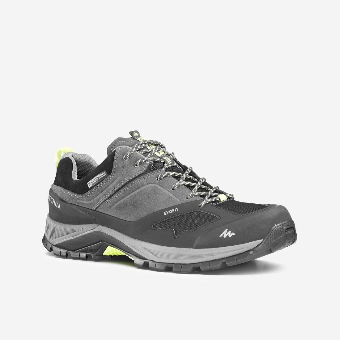 QUECHUA - Mens Waterproof Walking Shoes, Granite