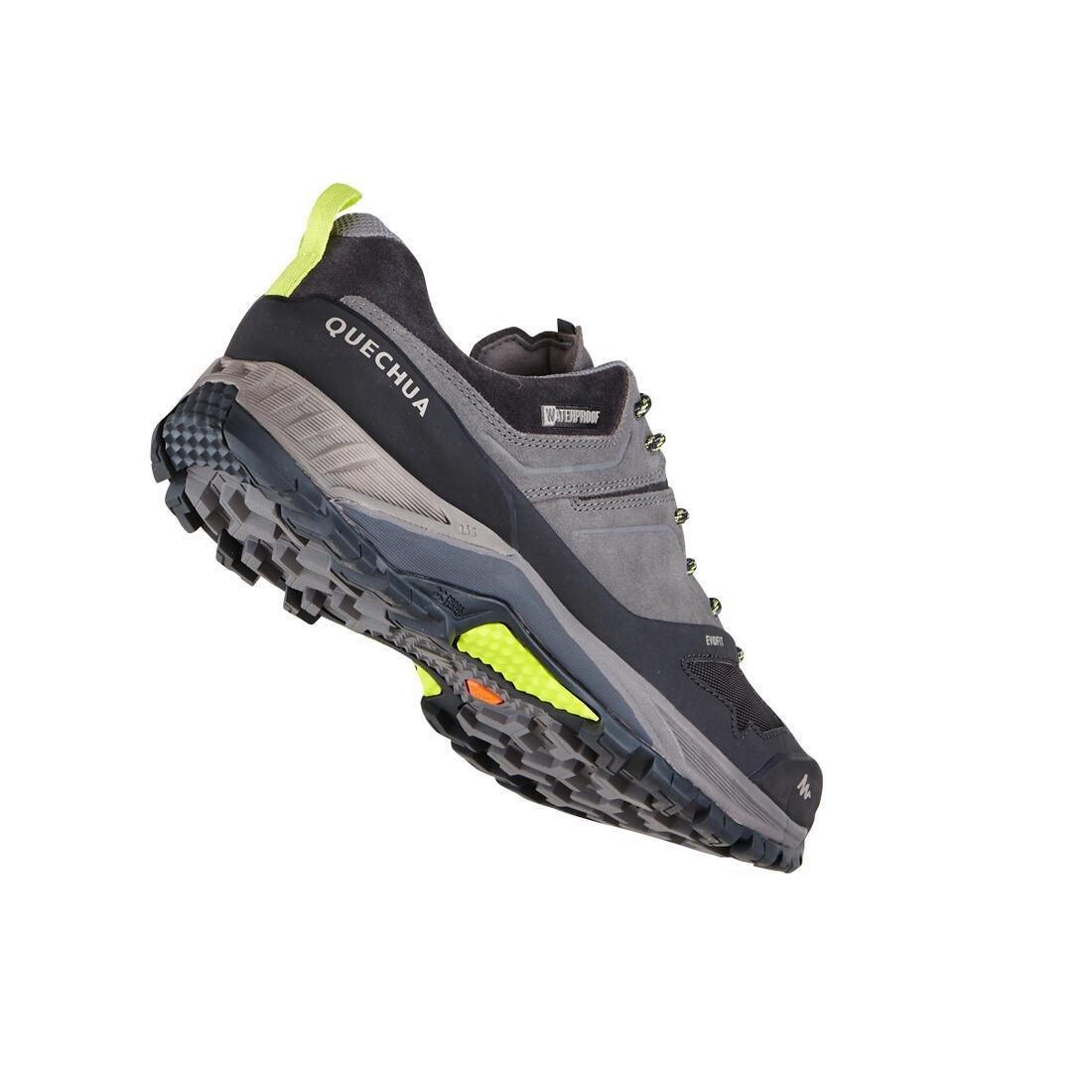 QUECHUA - Mens Waterproof Walking Shoes, Granite