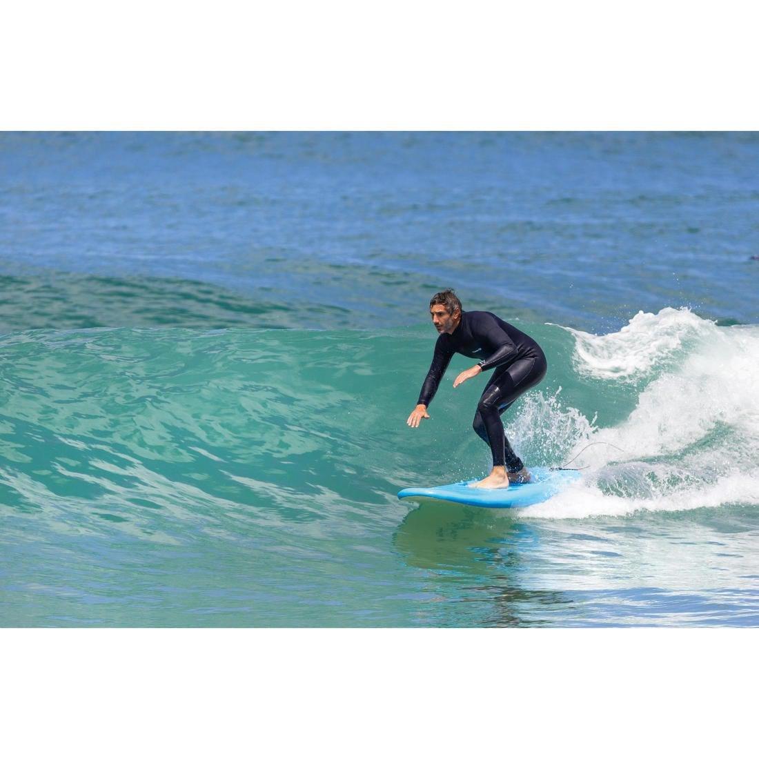 Men Surfing Neoprene Wetsuit - 100, Navy Blue, No Color, medium