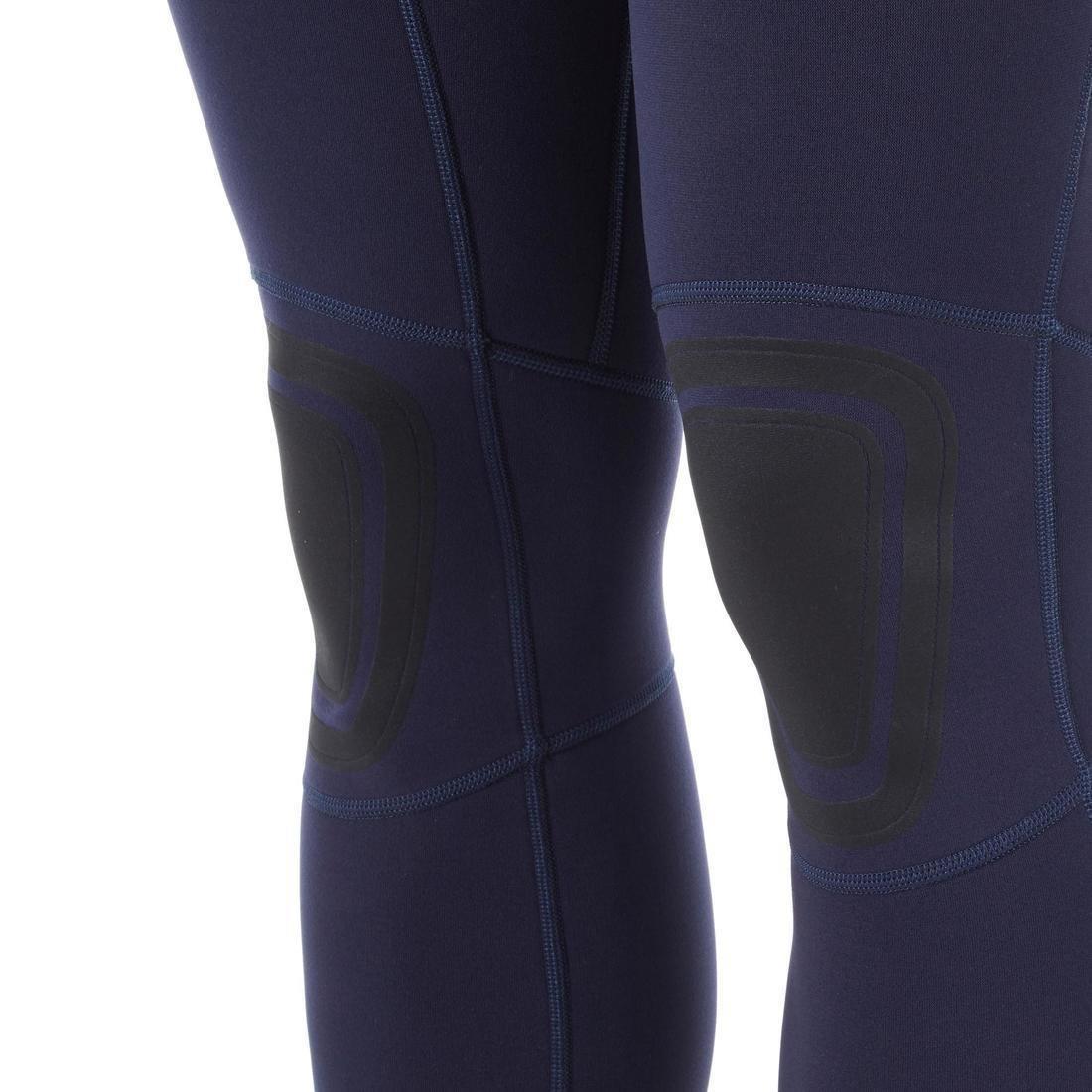 Men Surfing Neoprene Wetsuit - 100, Navy Blue, No Color, large image number 7