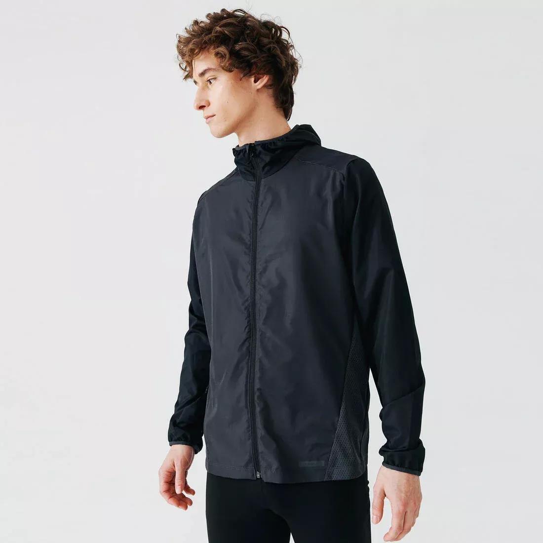 KALENJI Run Wind Men s Running Wind Jacket Carbon Grey Azadea UAE