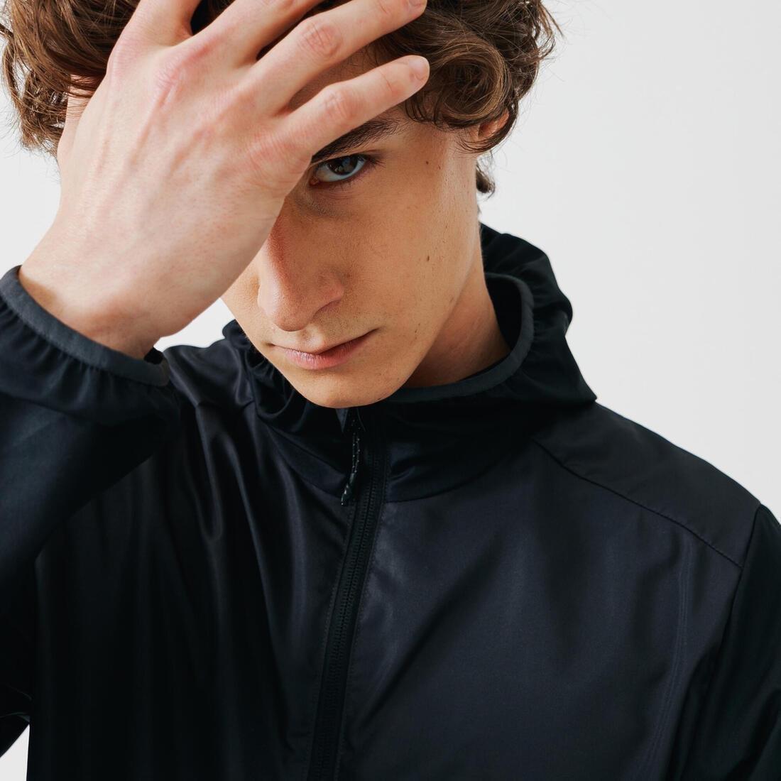 Run WindMens Rnning Windproof Jacket, Fluo Lime Yellow, No Color, large image number 4