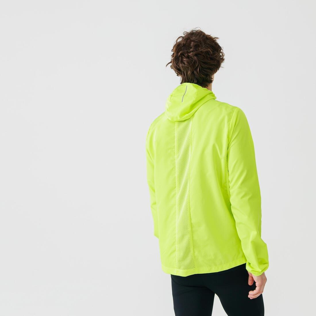 Run WindMens Rnning Windproof Jacket, Fluo Lime Yellow, No Color, large image number 13