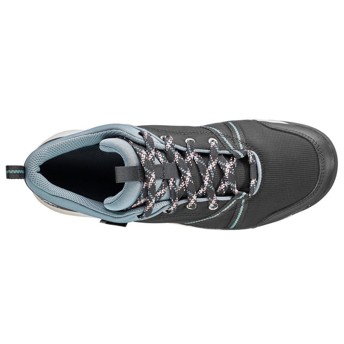 Womens Waterproof Off-Road Hiking Shoes Nh150 Wp, Carbon Grey, , large image number 4