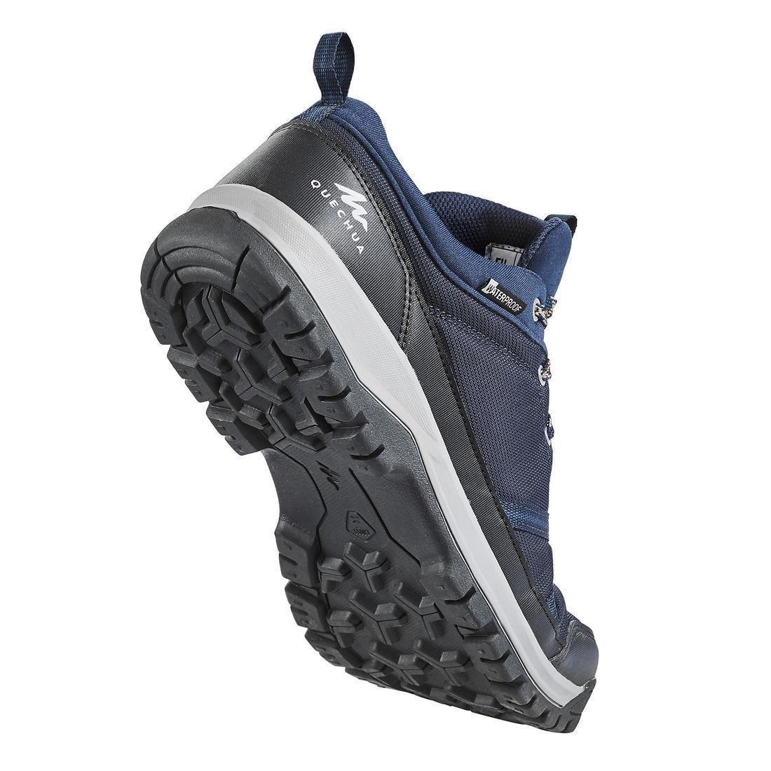 Waterproof Country Walking Shoes Nh150 WpMenswear, Asphalt Blue, , large image number 4