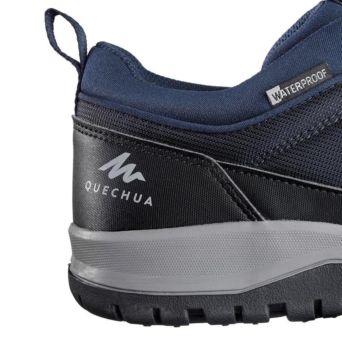 Waterproof Country Walking Shoes Nh150 WpMenswear, Asphalt Blue, , large image number 7