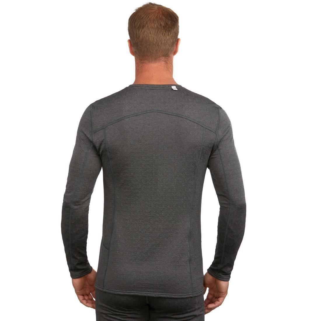 500Mens Ski Base Layer Top, Charcoal Grey, No Color, large image number 13
