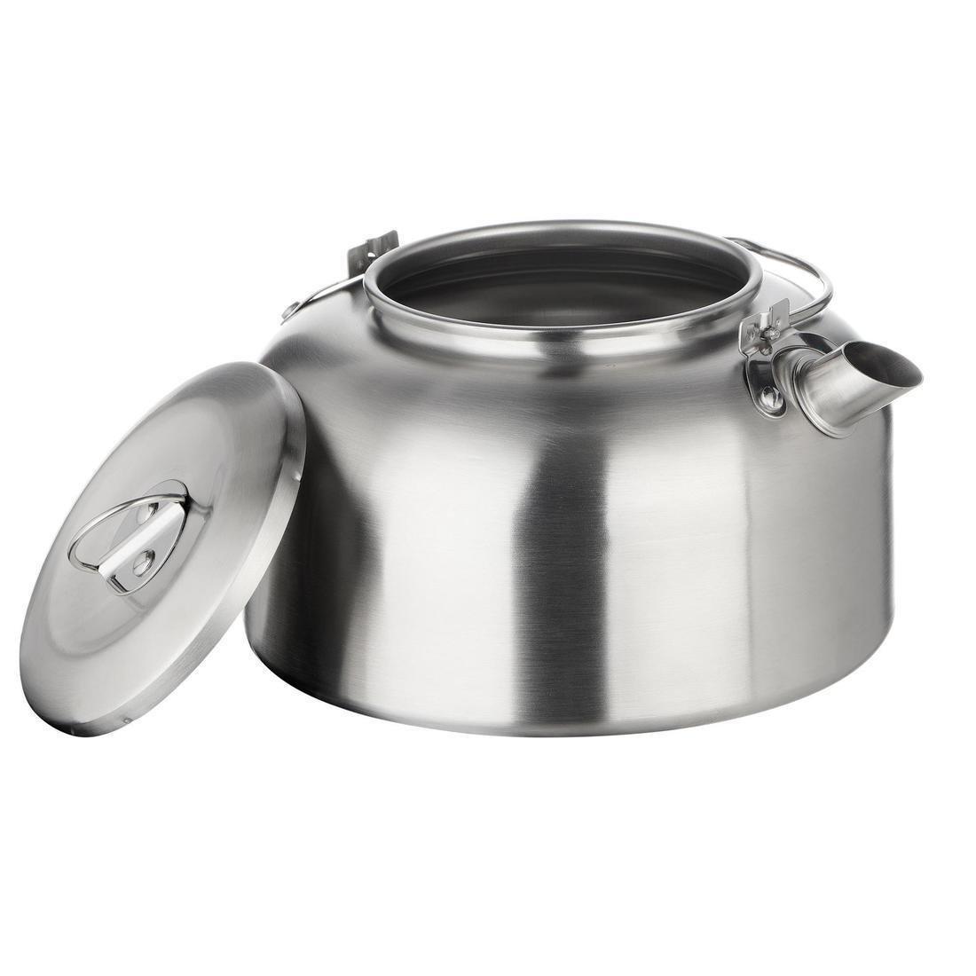 Stainless Steel Camping Kettle, Grey, No Color, large image number 2