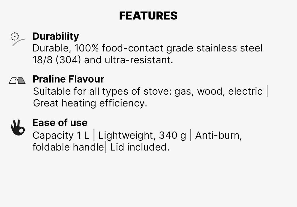 Stainless Steel Camping Kettle, Grey, No Color, medium