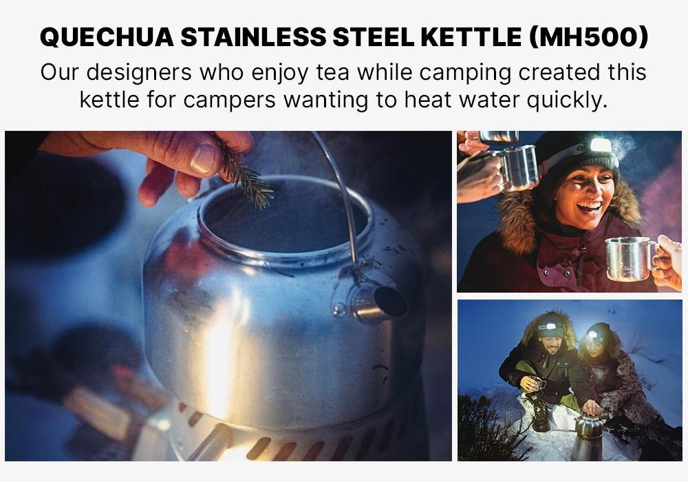 Stainless Steel Camping Kettle, Grey, No Color, medium