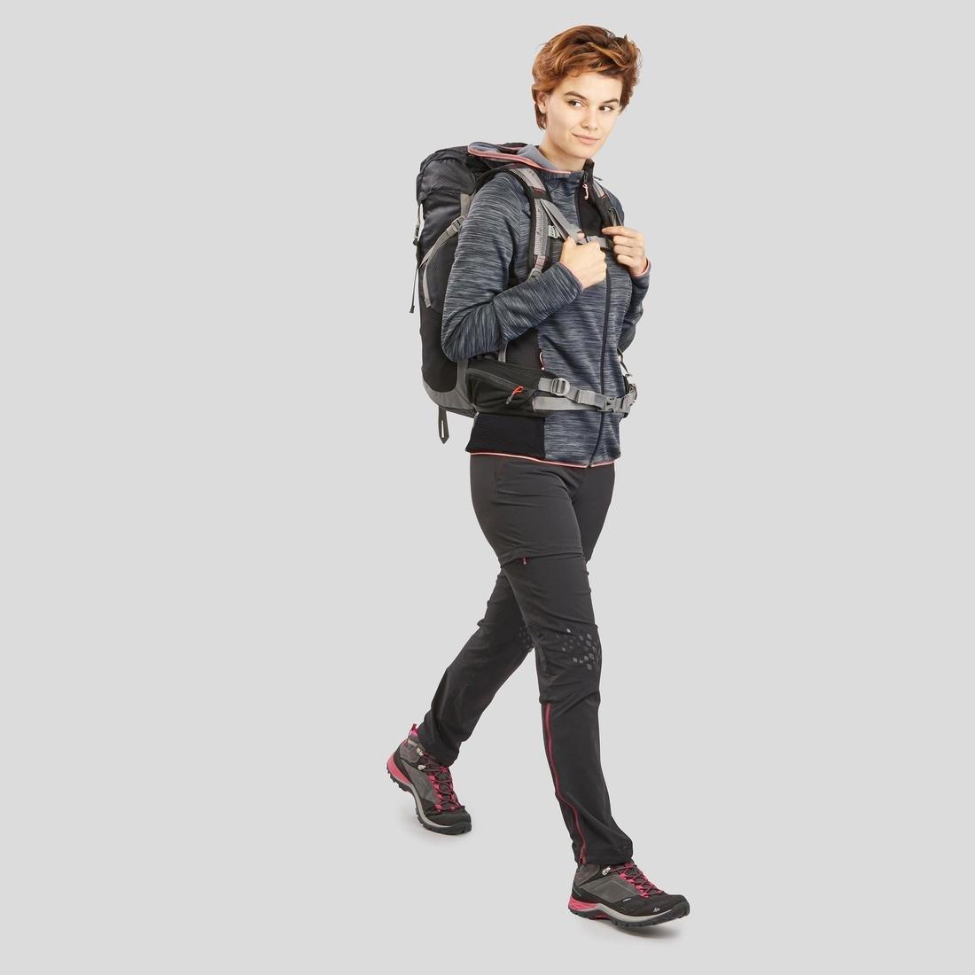 Womens Walking Fleece Jacket, Carbon Grey, , large image number 2