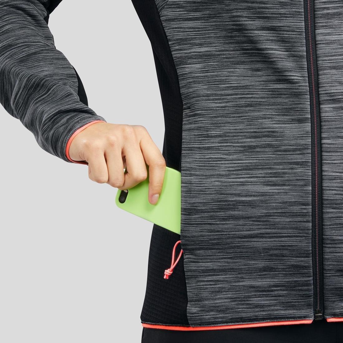 Women's Walking Fleece Jacket, Grey, No Color, medium