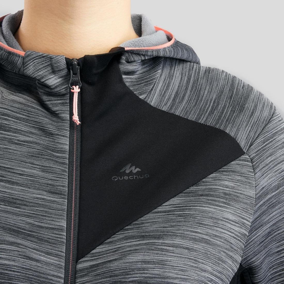 Women's Walking Fleece Jacket, Grey, No Color, medium