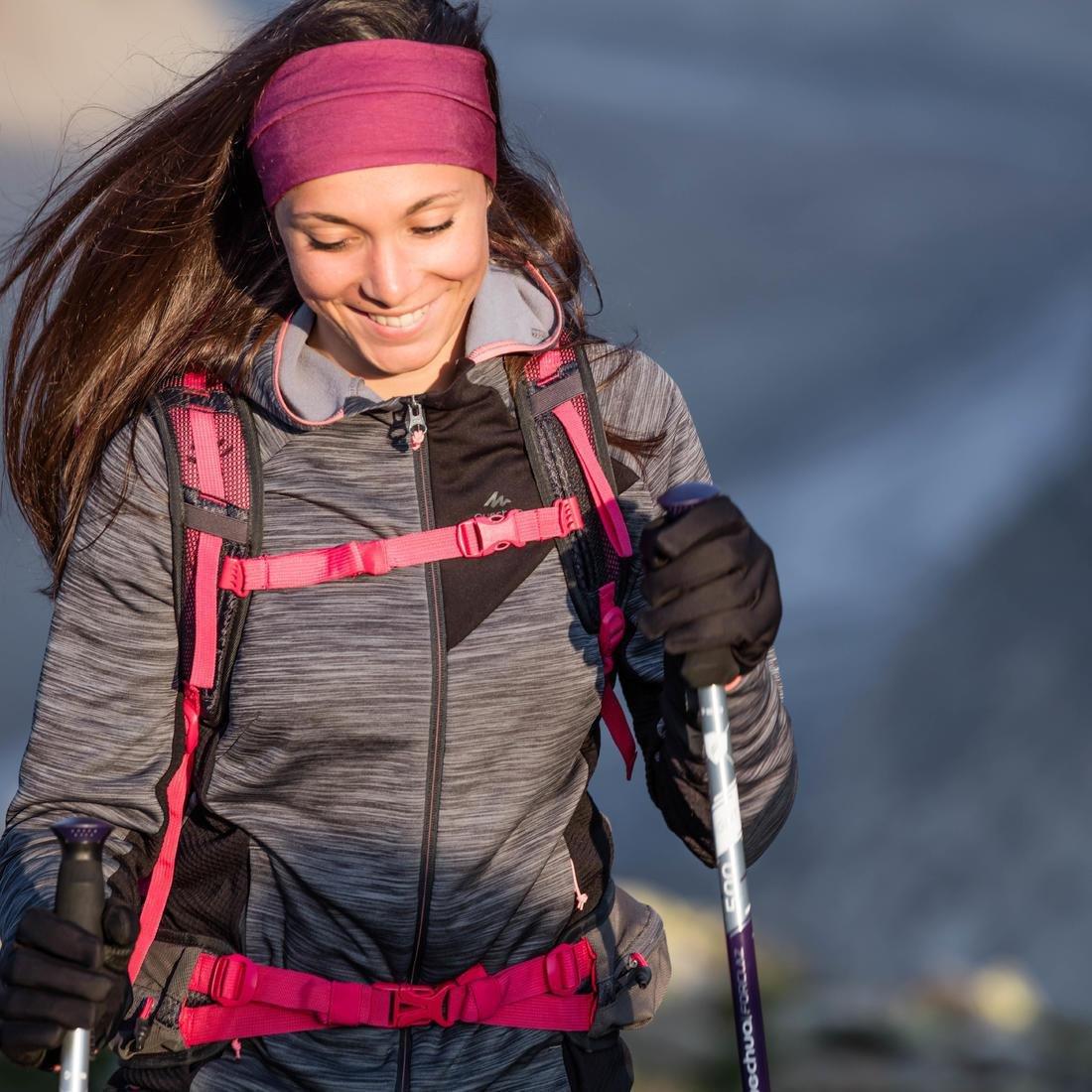 Women's Walking Fleece Jacket, Grey, No Color, medium