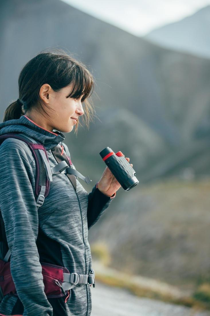 Women's Walking Fleece Jacket, Grey, No Color, medium