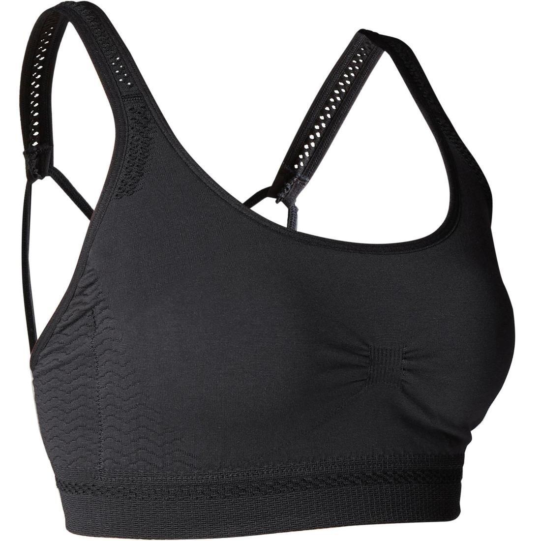 Seamless Gentle YogaSports Bra, Black, , large image number 2