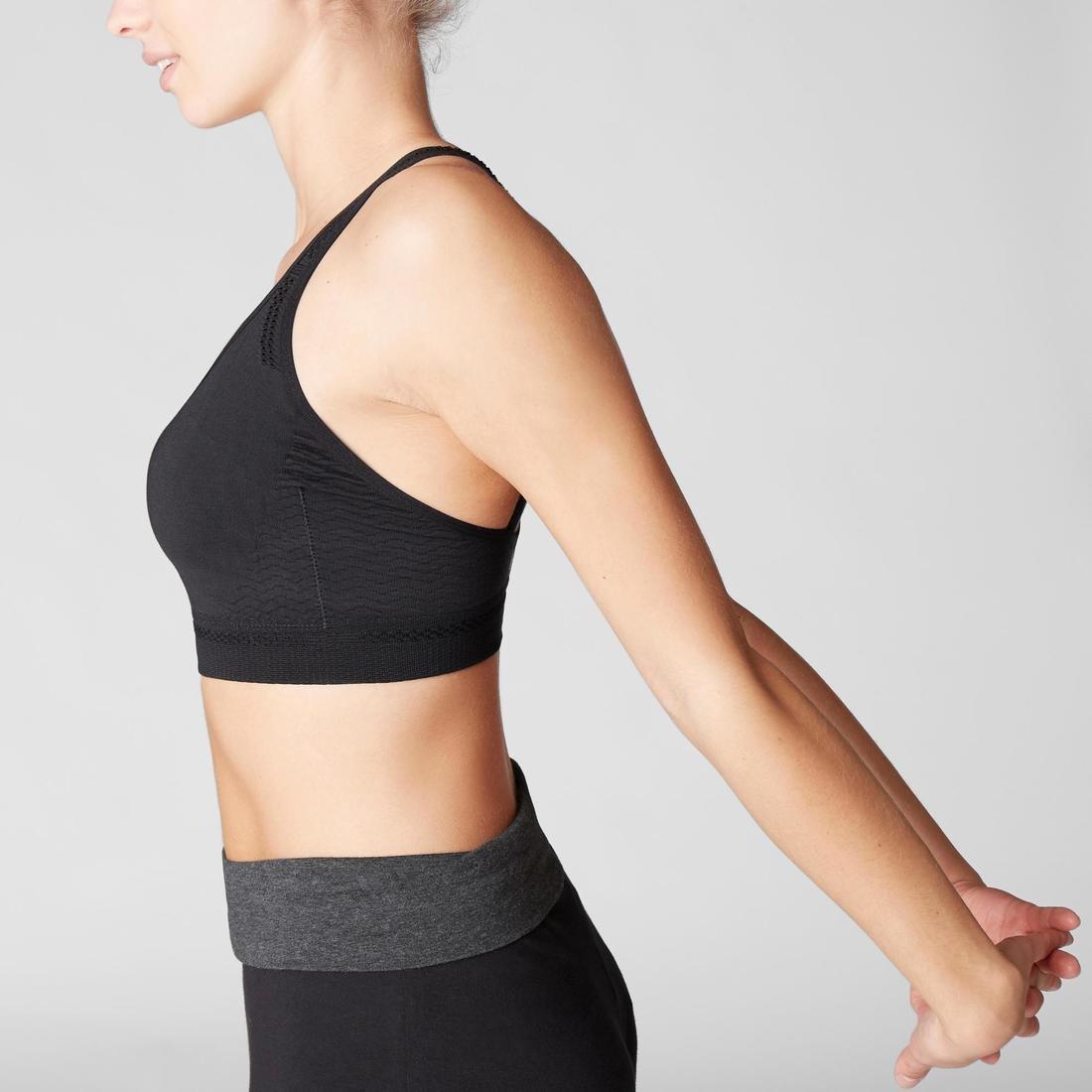 Seamless Gentle YogaSports Bra, Black, , large image number 3