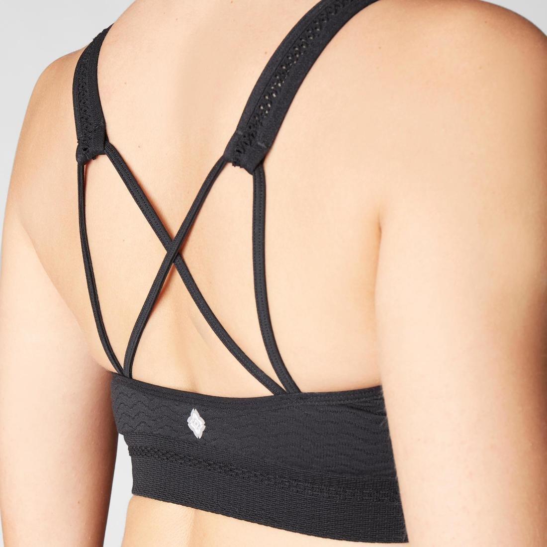 Seamless Gentle YogaSports Bra, Black, , large image number 5
