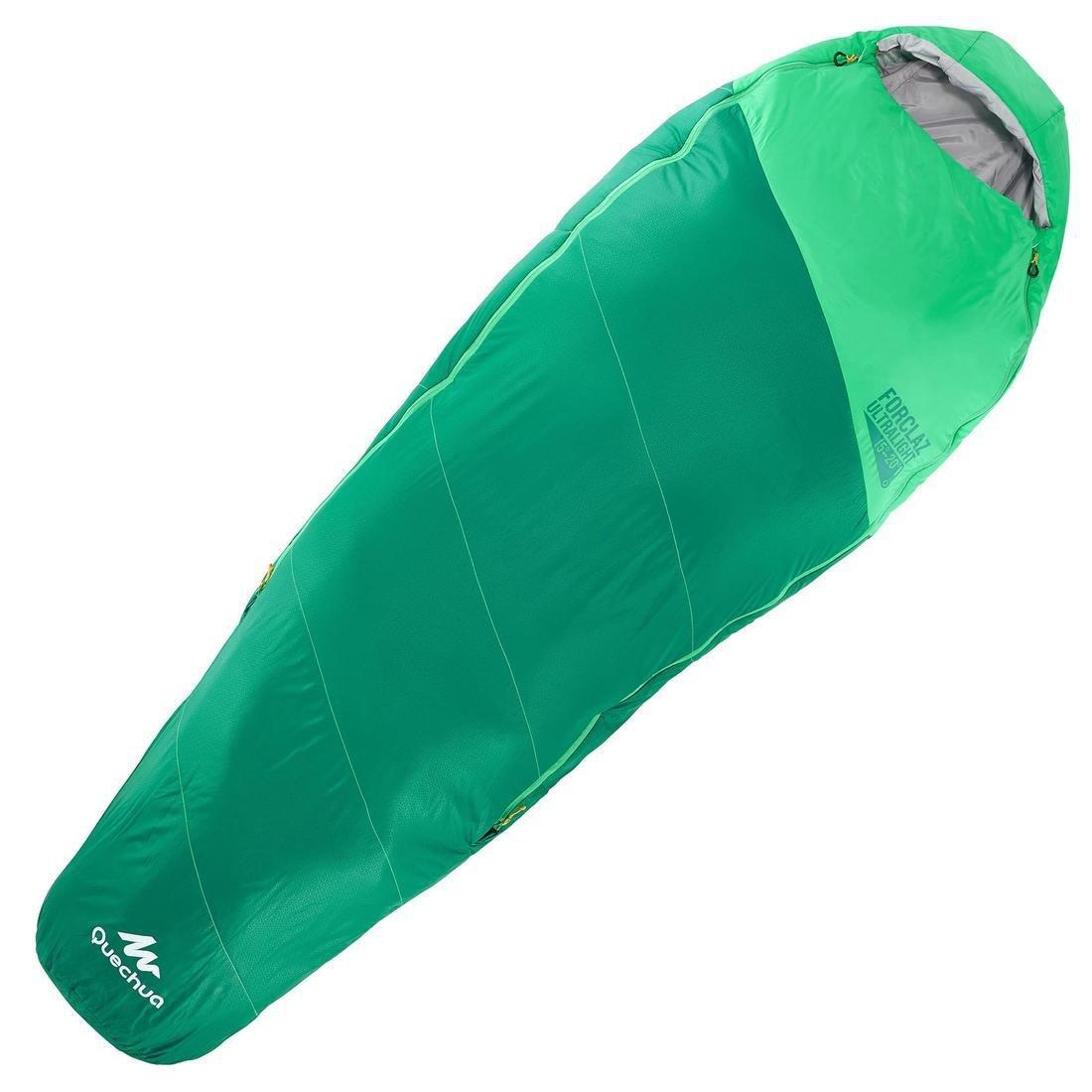 Trek500 Trekking Feather Sleeping Bag, Alpine Green, No Color, large image number 1