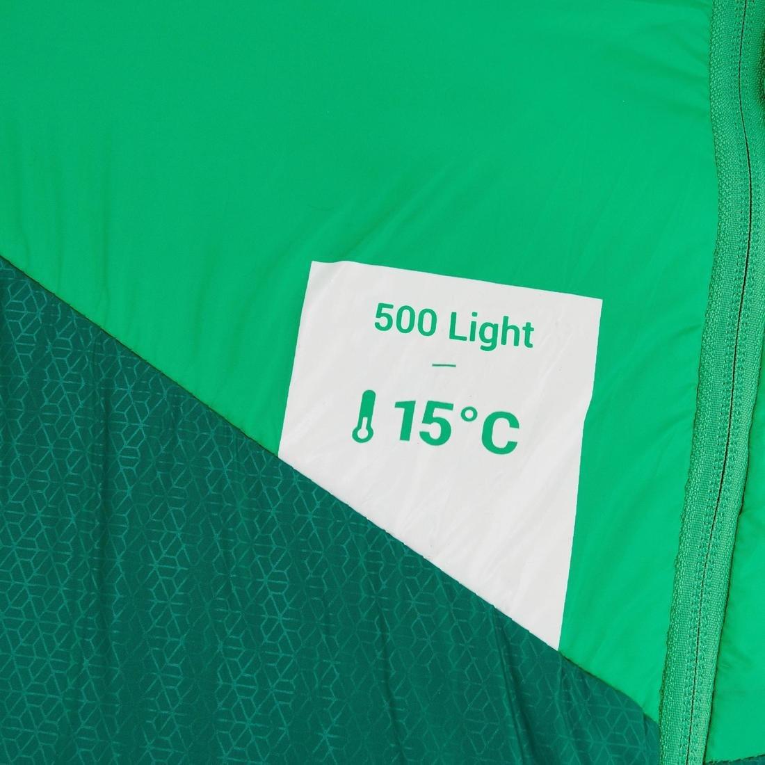 Trek500 Trekking Feather Sleeping Bag, Alpine Green, No Color, large image number 8