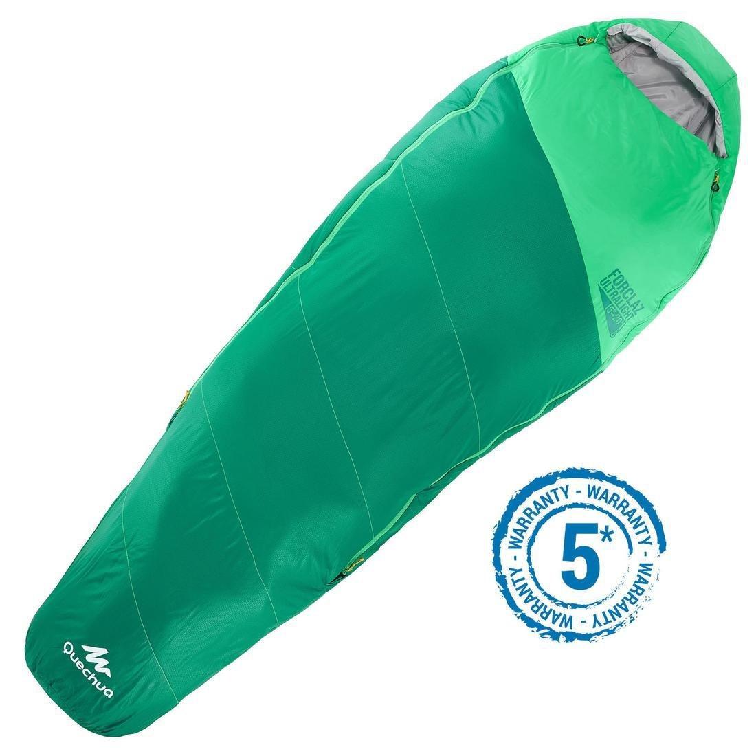 Trek500 Trekking Feather Sleeping Bag, Alpine Green, No Color, large image number 12